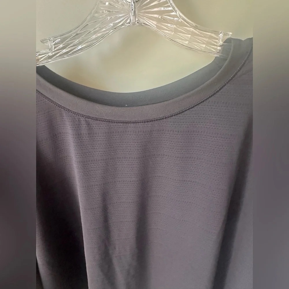 NWT CALIA by Carrie Underwood Pointelle Black LS Workout Tee Sz L - Picture 5 of 8